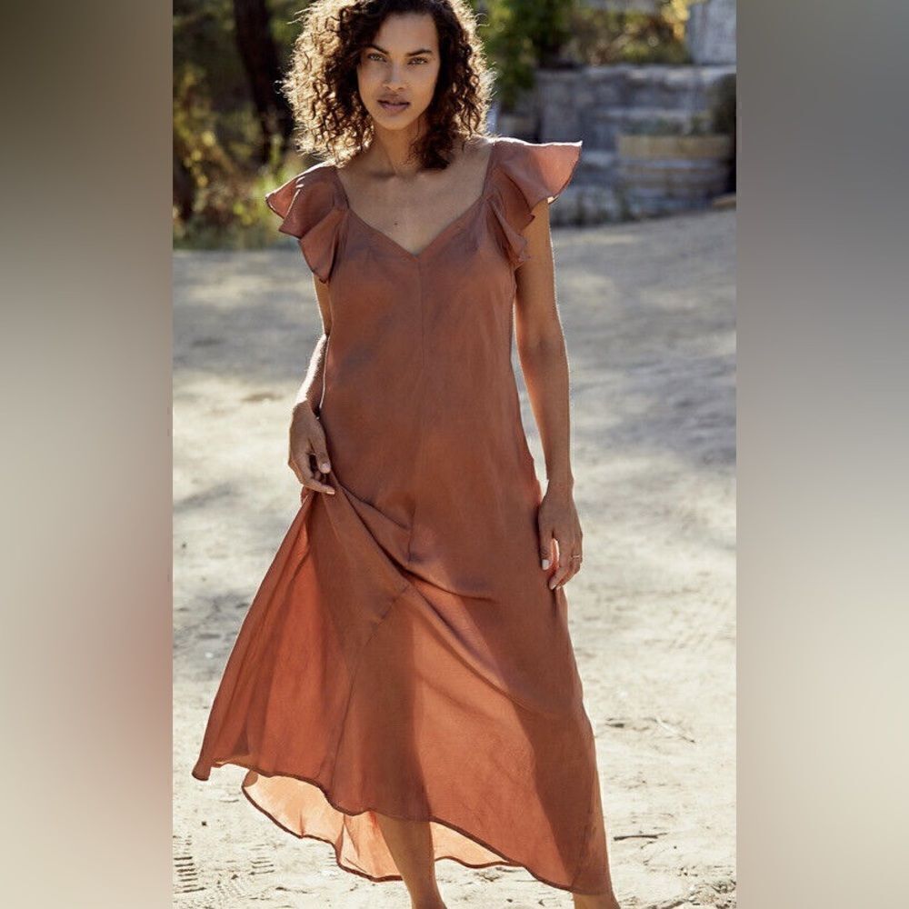 NWT FREE PEOPLE MALA SILK DRESS - Picture 2 of 4